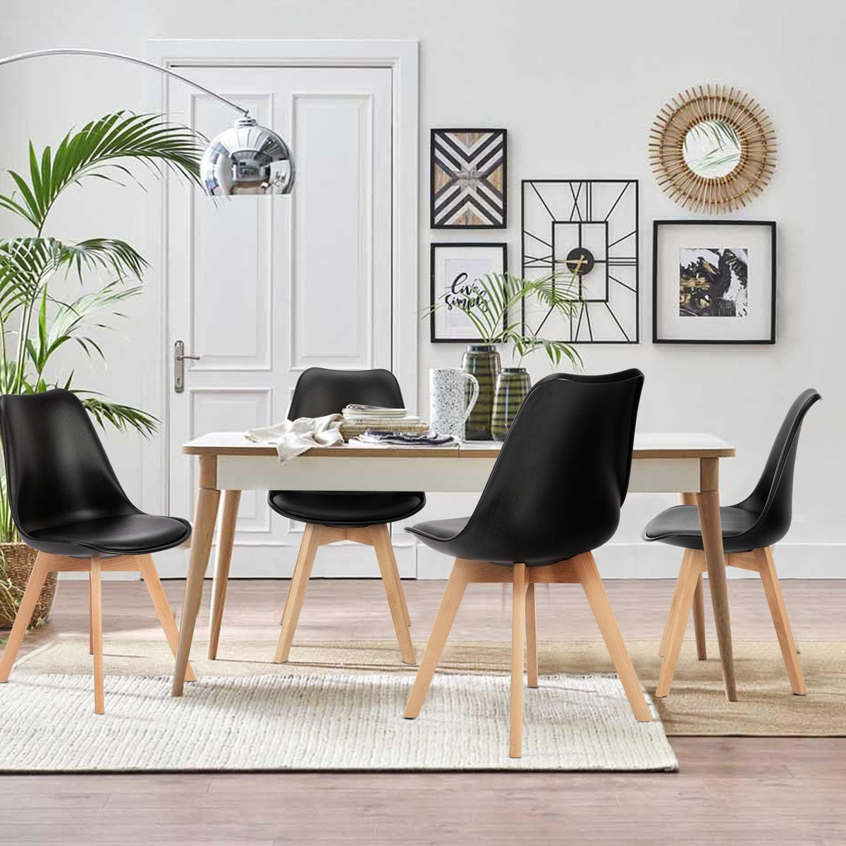 Dining Chairs Set of 4 PU Leather A287