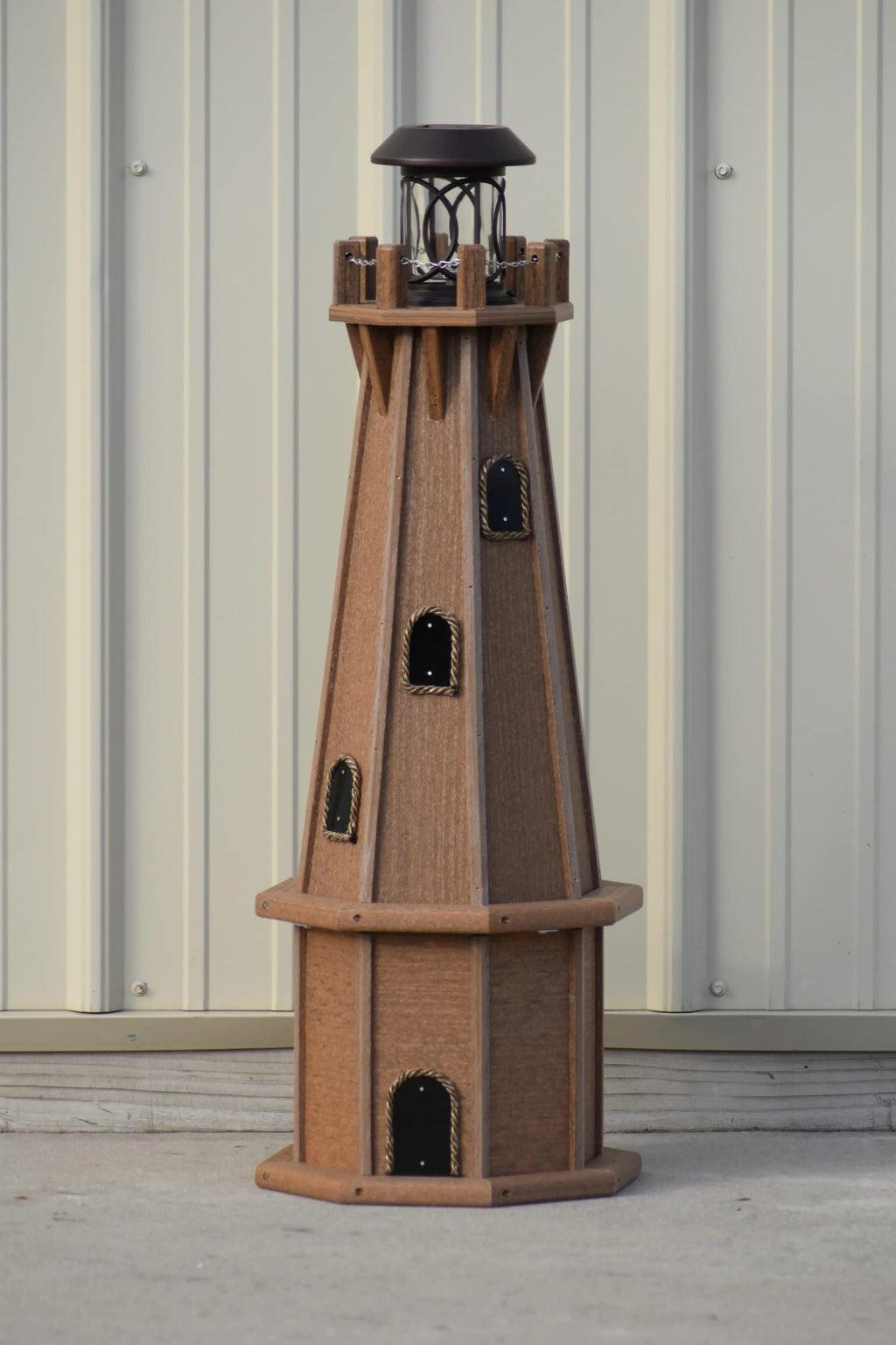 32" Solar Powered Poly Lighthouse K875367