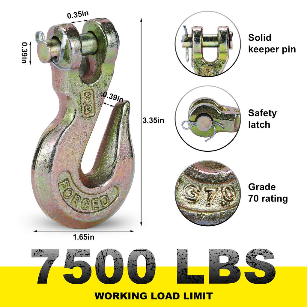 3/8 Heavy Duty Clevis Grab Hook 4 Pack R96715