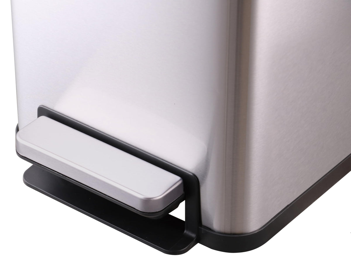 43L Dual Recycling Bin Stainless Steel W371436