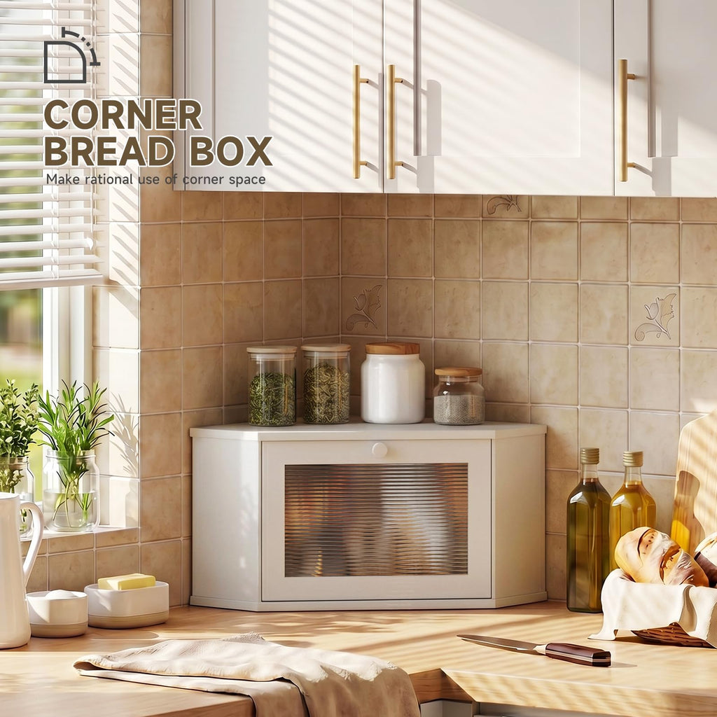 White Medium Bread Box H5340