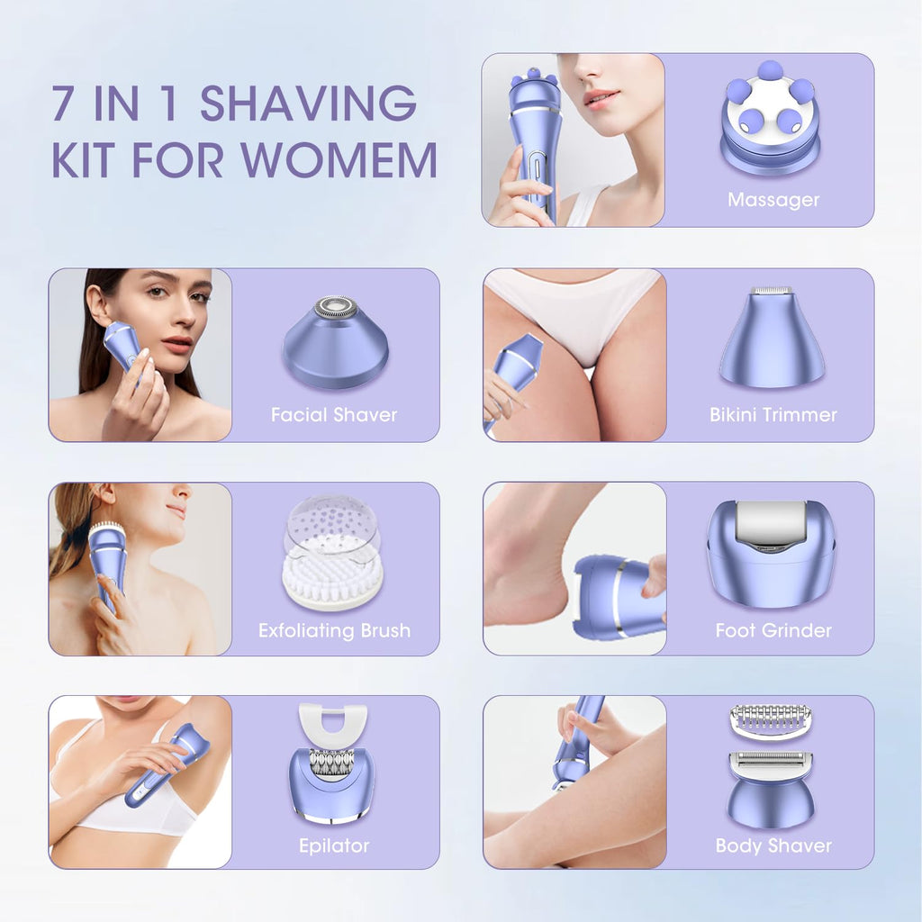 7 in 1 IPX7 Waterproof Electric Shavers Hair Removal Kit K622763