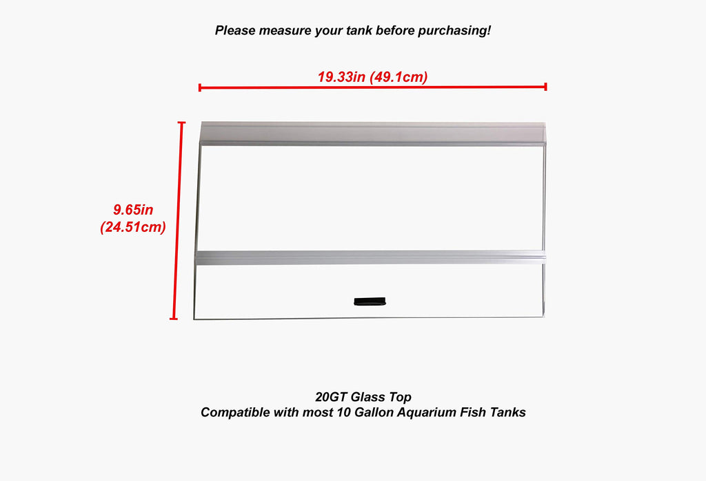 20" Glass Canopy for 10 Gallon Aquarium E928229