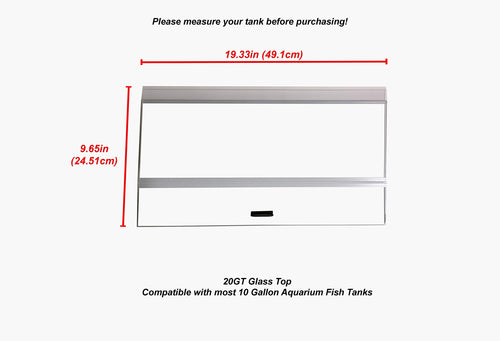 20" Glass Canopy for 10 Gallon Aquarium E928229