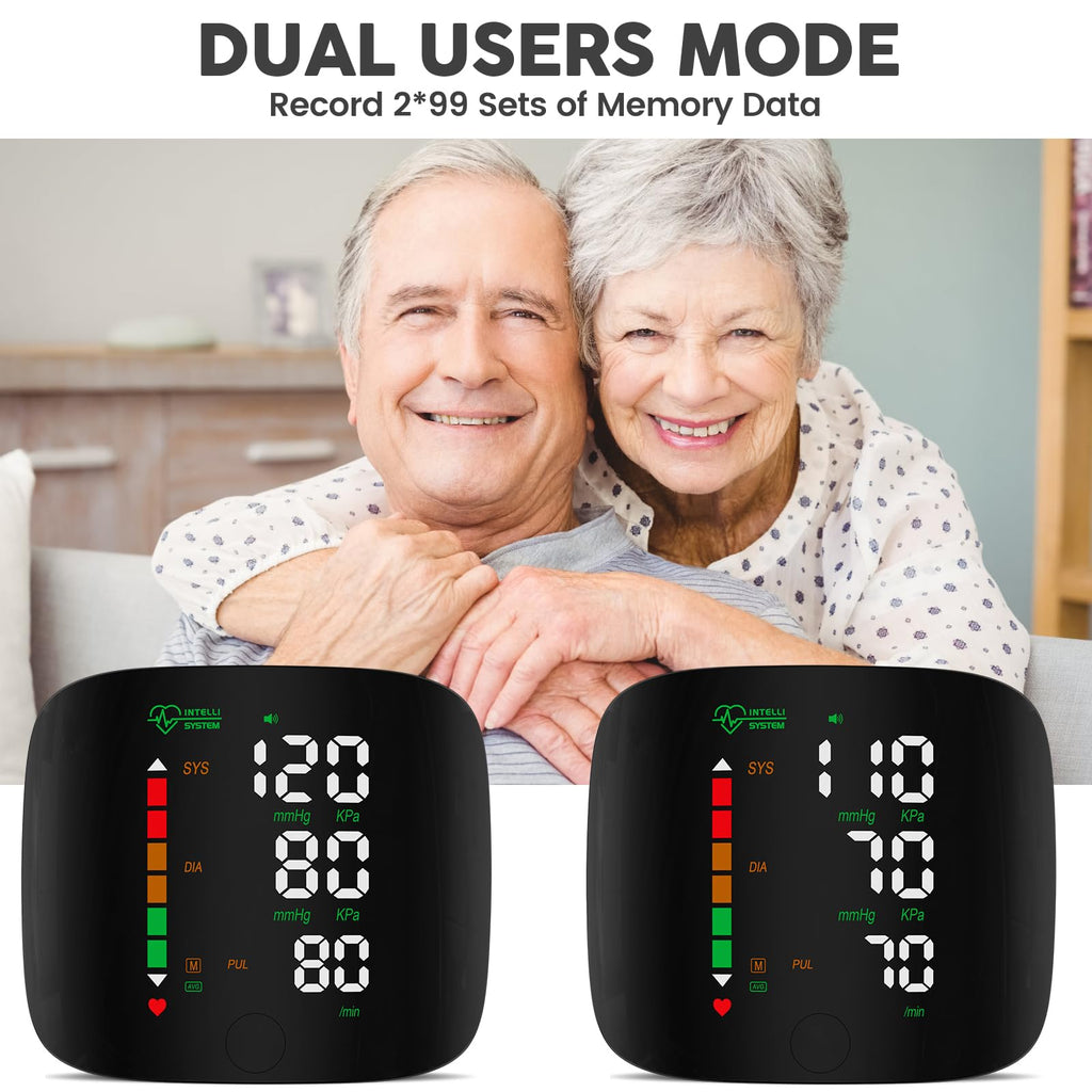 Wrist Blood Pressure Monitor Led Display Black Y55824