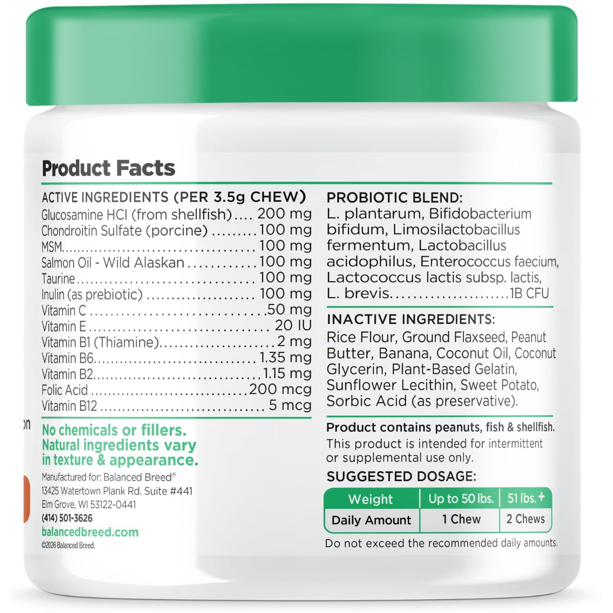Dog Multivitamin Soft Chew Glucosamine T37651