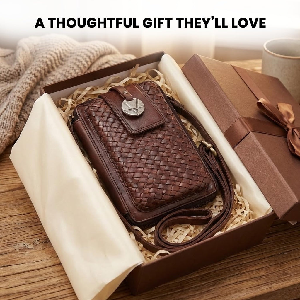 Genuine Leather Small Crossbody Bag with Adjustable Detachable Strap U9334
