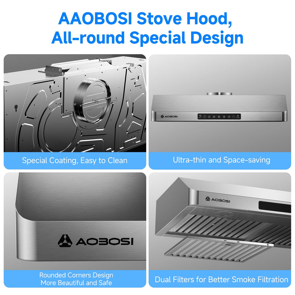 30 Inch Stainless Steel Under Cabinet Range Hood K901