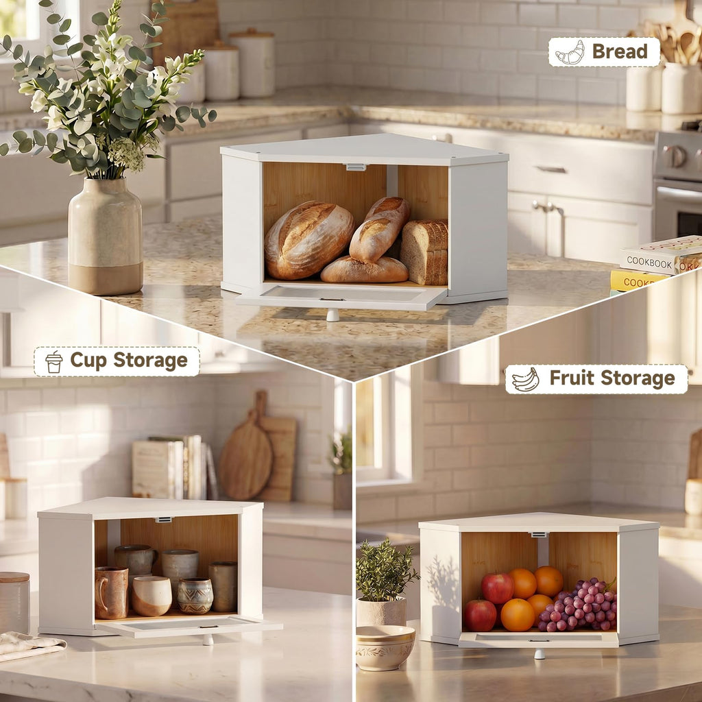White Medium Bread Box H5340