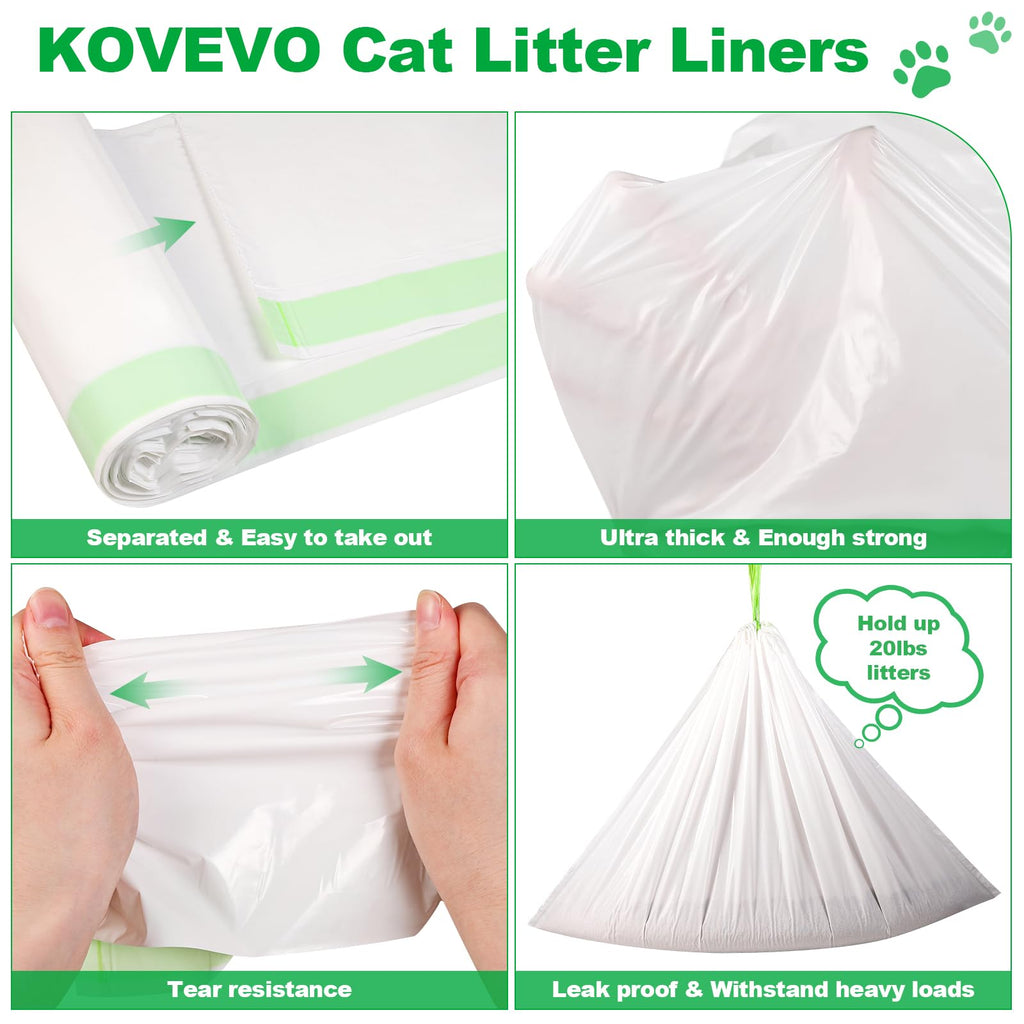 100 PCS Jumbo Cat Litter Box Liners 36"x19" M139