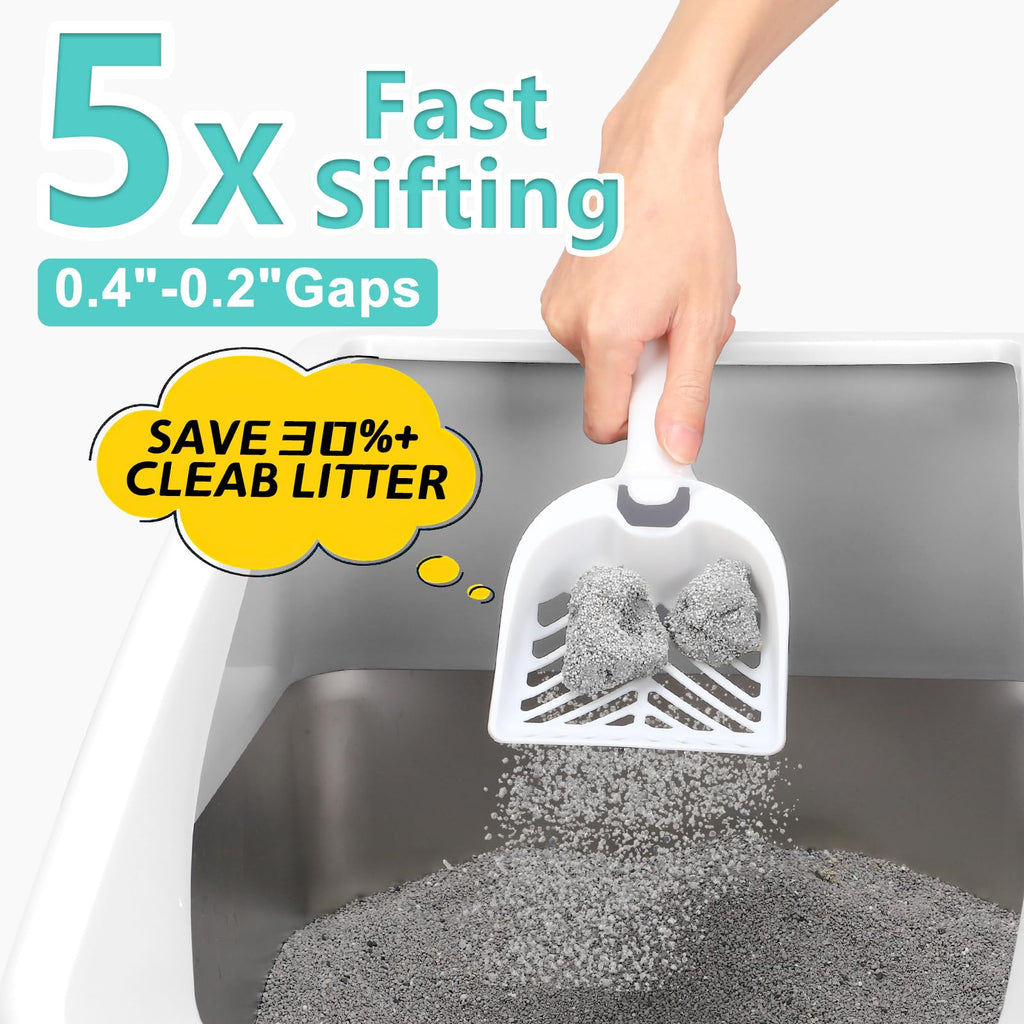 XL Enclosed High Sided Stainless Steel Cat Litter Box with Lid M8844