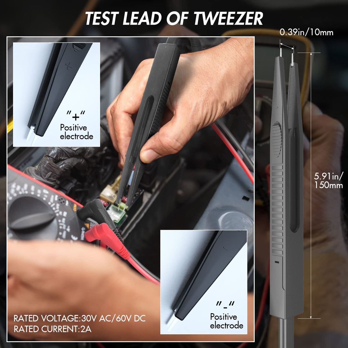 Multimeter Test Leads Set with Alligator Clips Z611592