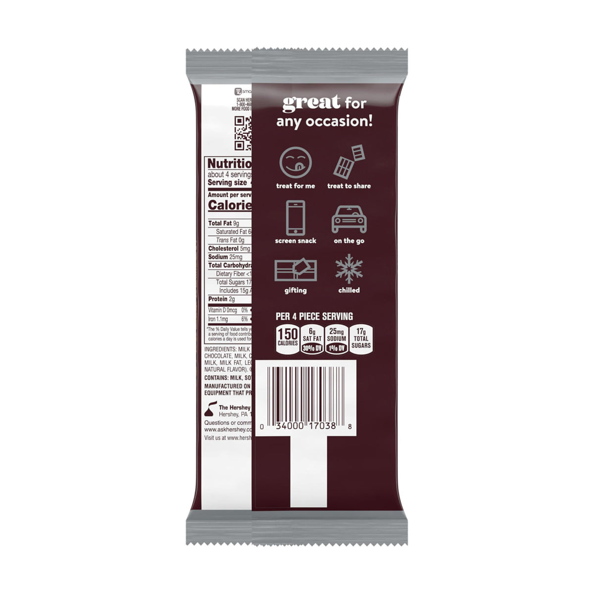 Milk Chocolate Candy Bars 4.4 oz 12 ct S8899