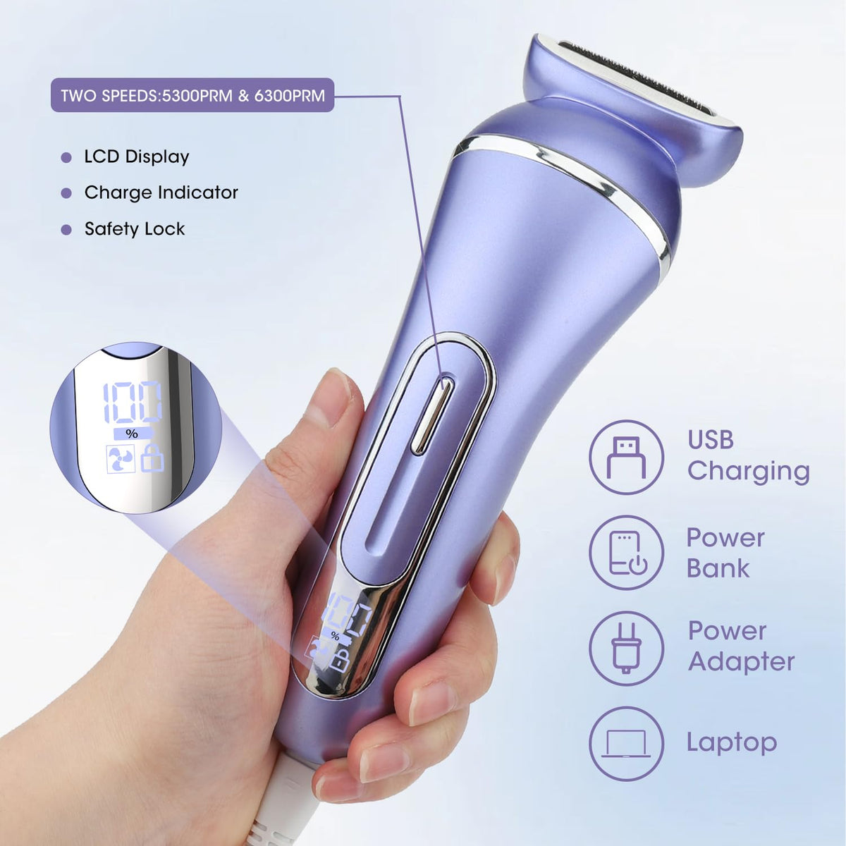 7 in 1 IPX7 Waterproof Electric Shavers Hair Removal Kit K622763