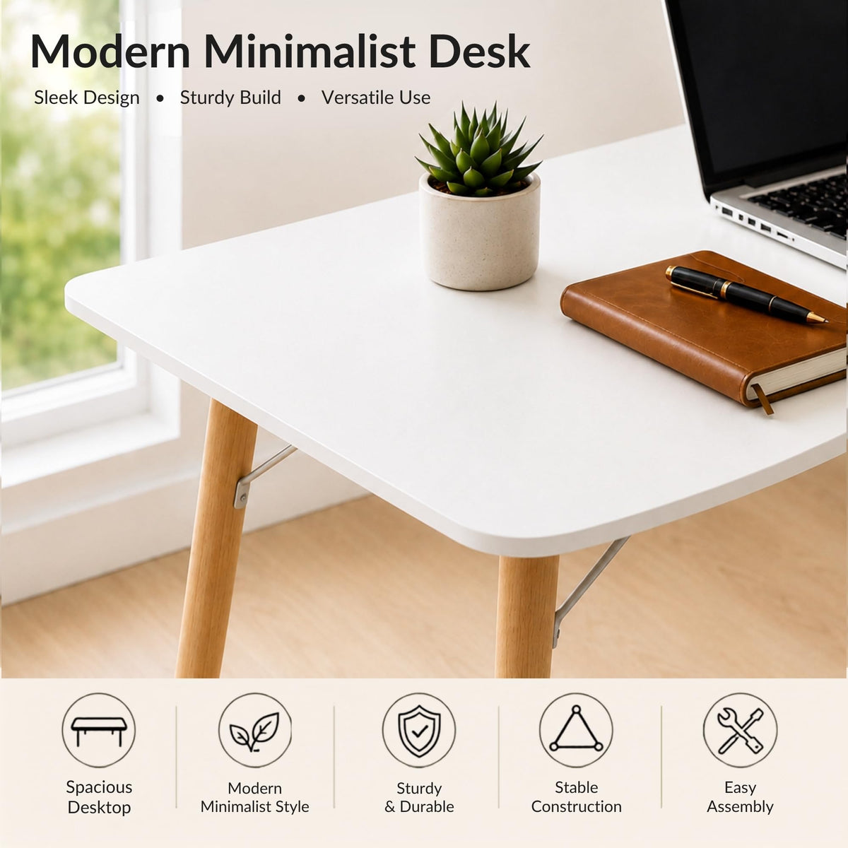 White Computer Desk H9196