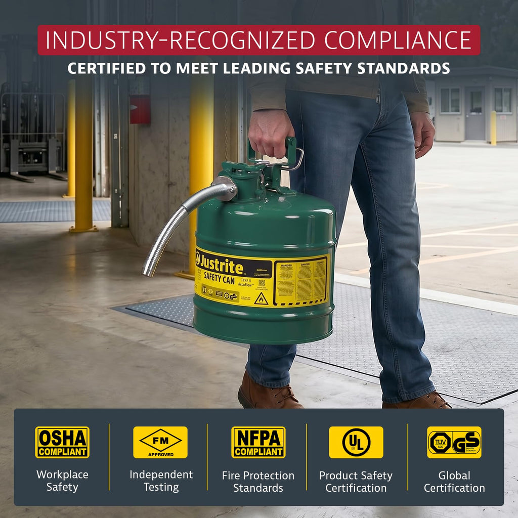Green Galvanized Steel Safety Can I5787