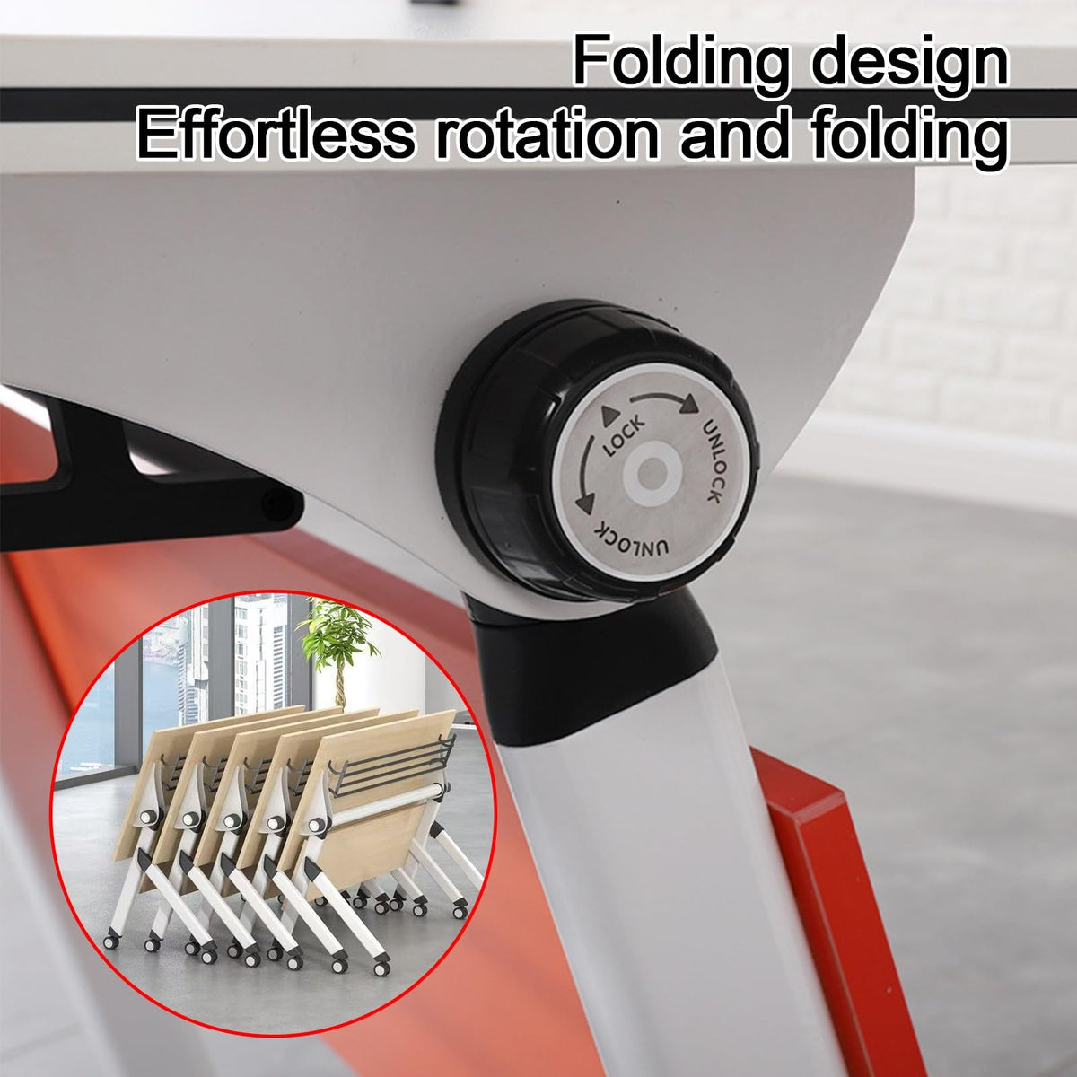Folding Conference Table with Casters J8856