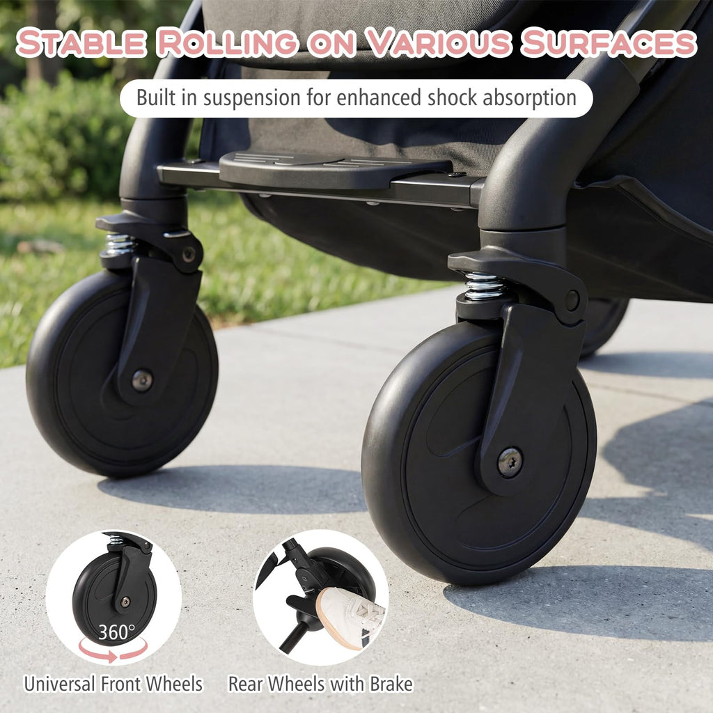 Lightweight Compact Stroller with One-Hand Fold and Canopy O78438