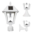 White Outdoor Solar Post Light with 3 Mounting Options I3298