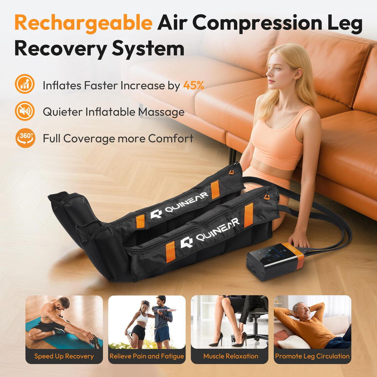 Cordless Compression Boots Leg Massager G943