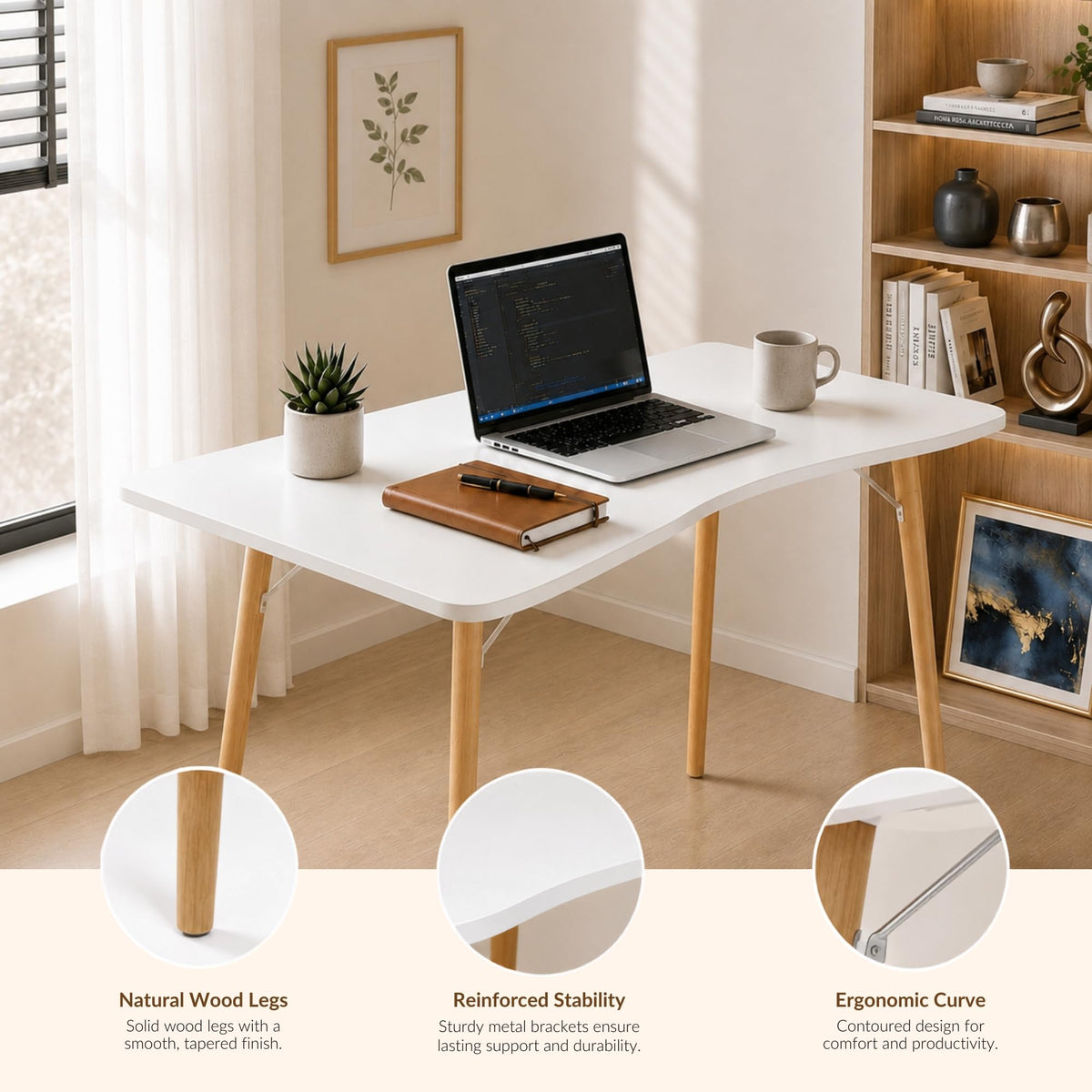 White Computer Desk H9196