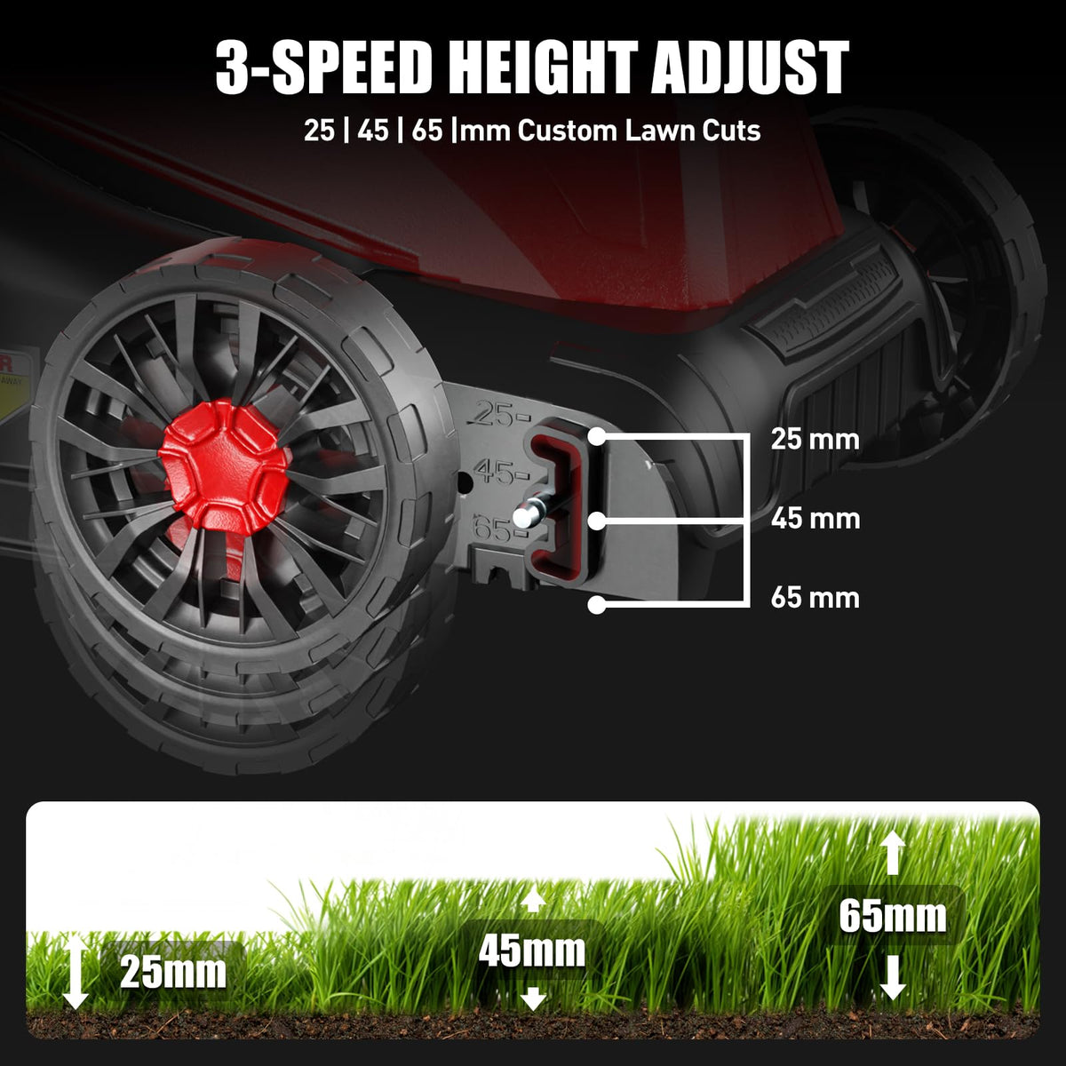 16" Corded Lawn Mower with 3-Position Height Adjustment U67592