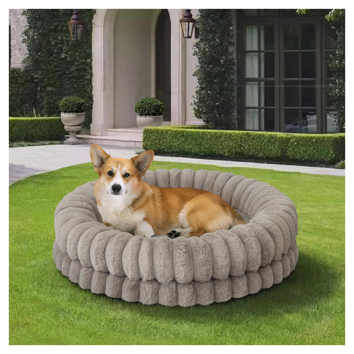 30 Inches Round Washable Dog Bed F8261