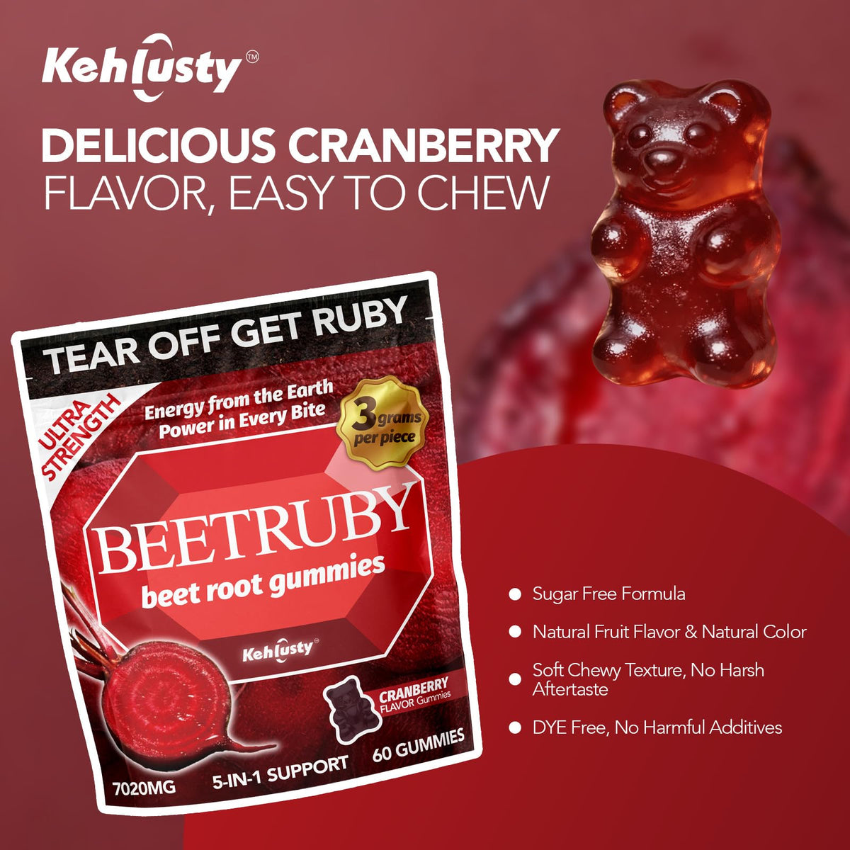 Nitric Oxide Beet Root Gummies, 60 ct P7313
