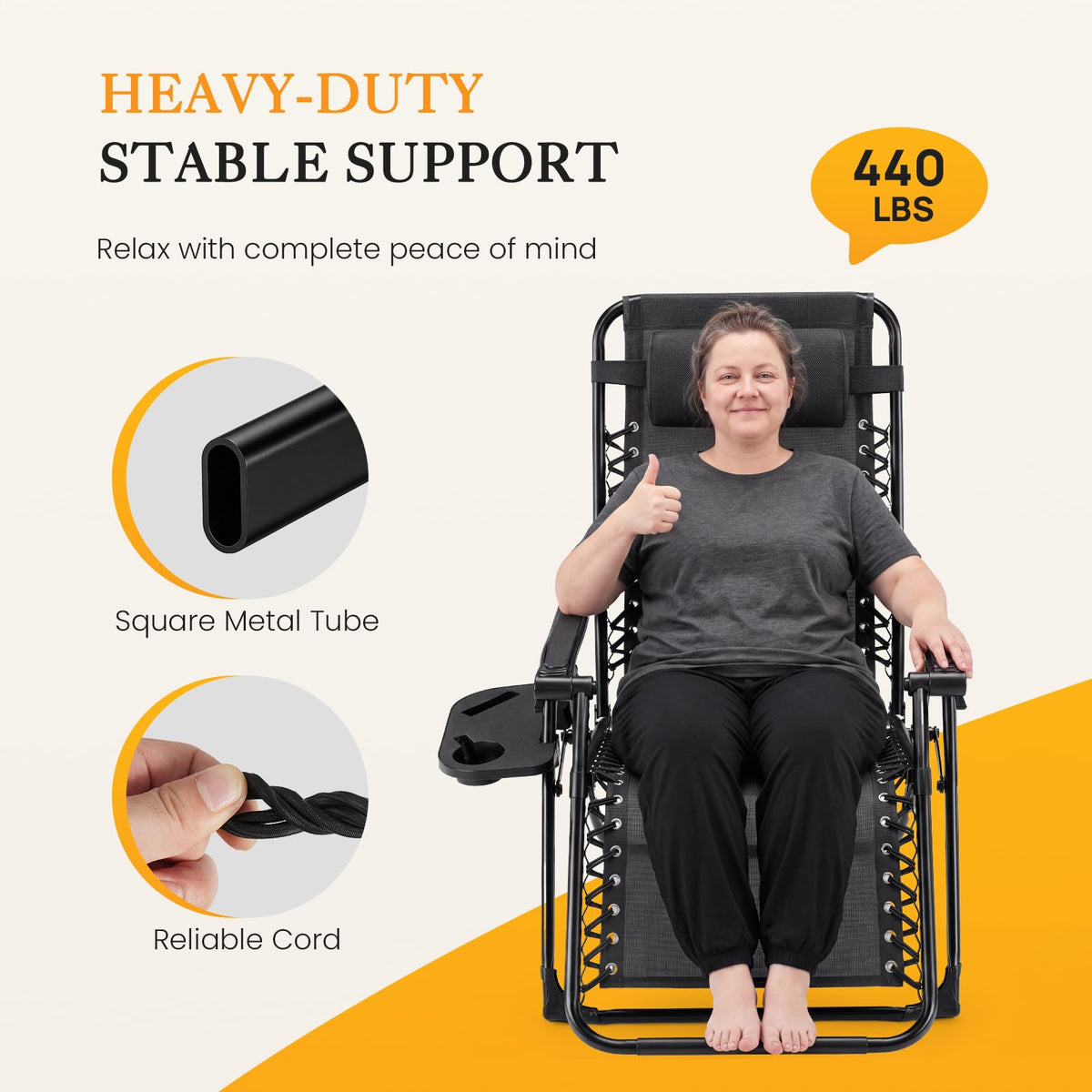 Zero Gravity Chair with Cup Holder Trays P741148