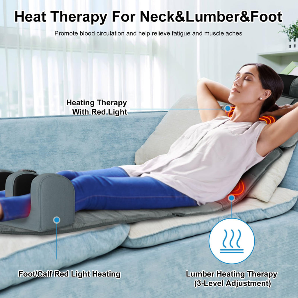 Heated Full Body Massage Mat with 10 Vibrating Nodes F98031
