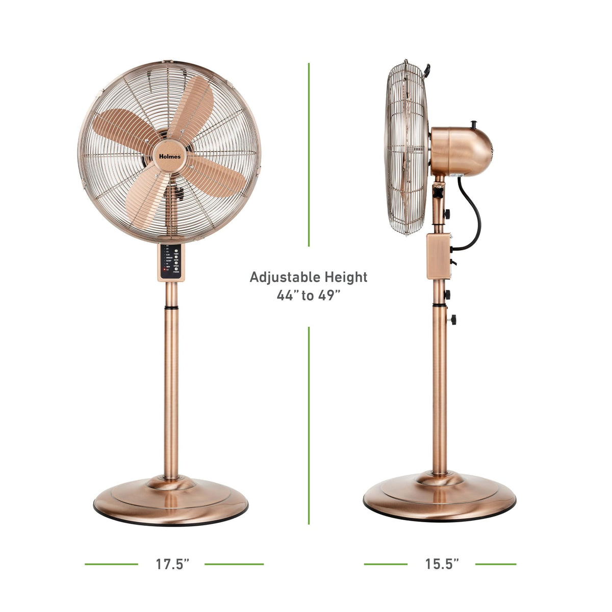 16" Copper Metal Stand Fan M88427