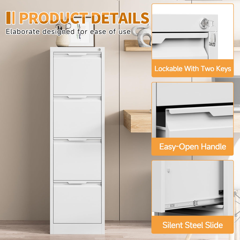 4 Drawer Metal File Cabinet with Lock E26933