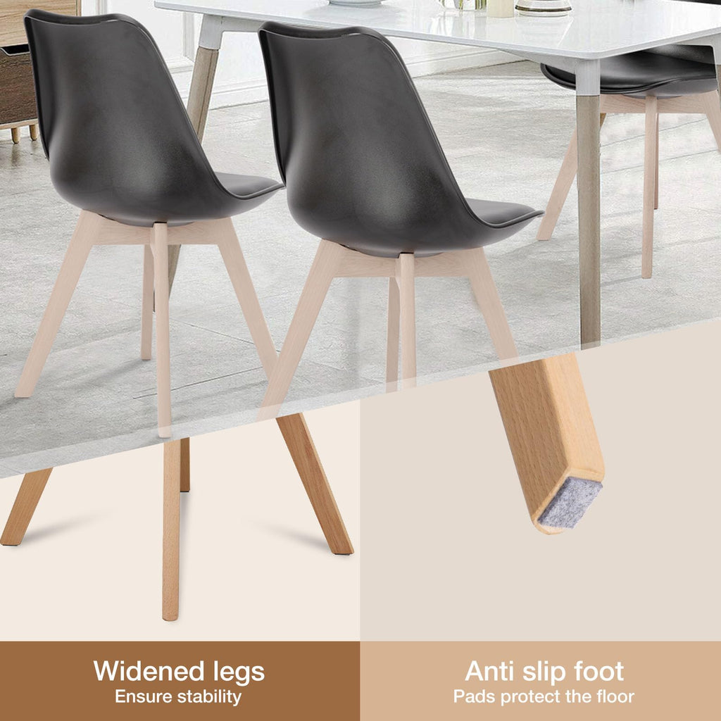 Dining Chairs Set of 4 PU Leather A287