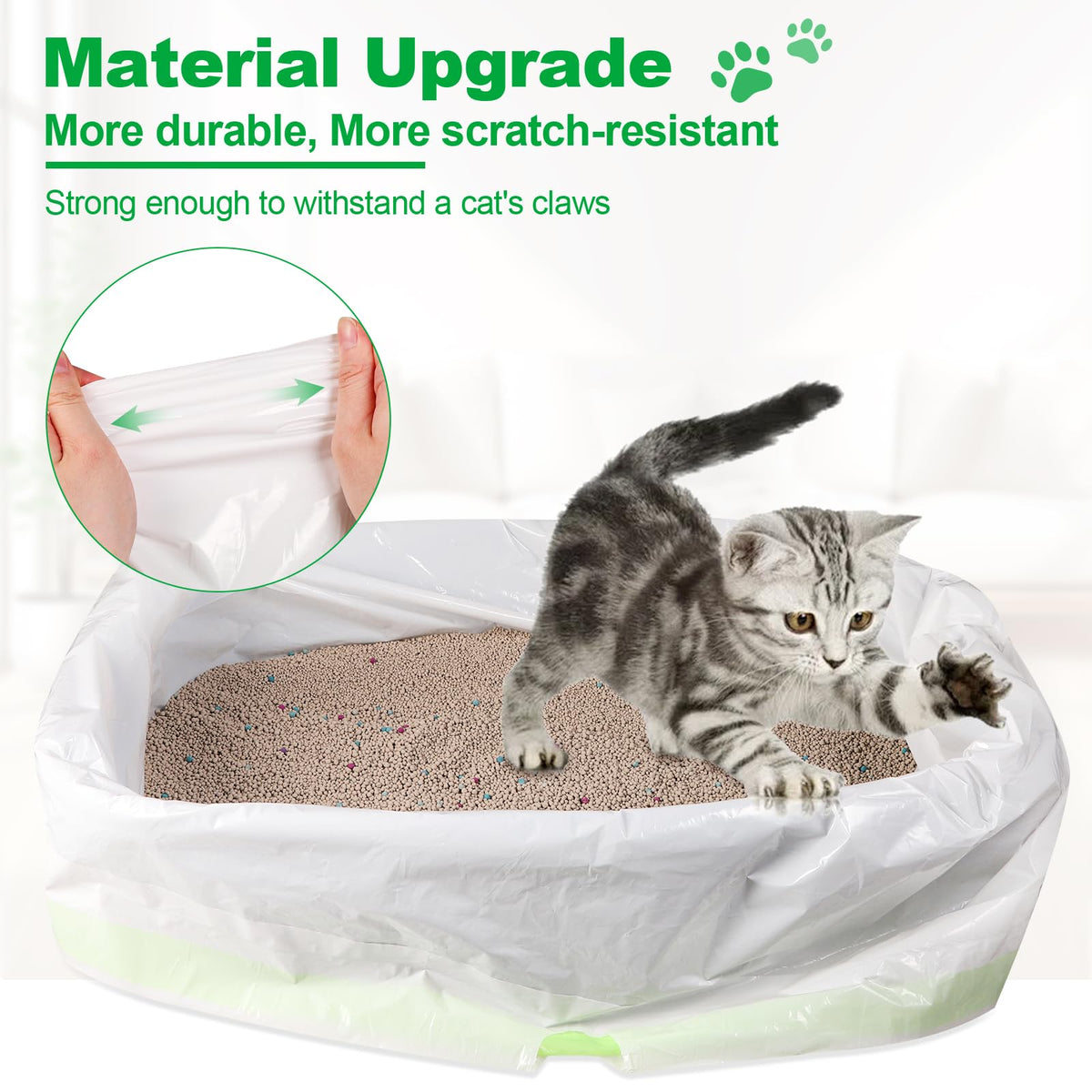100 PCS Jumbo Cat Litter Box Liners 36"x19" M139