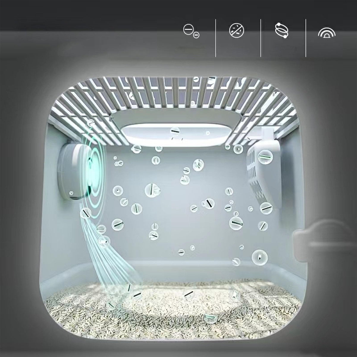 Fully Enclosed Extra Large Cat Litter Box with Lid O7805