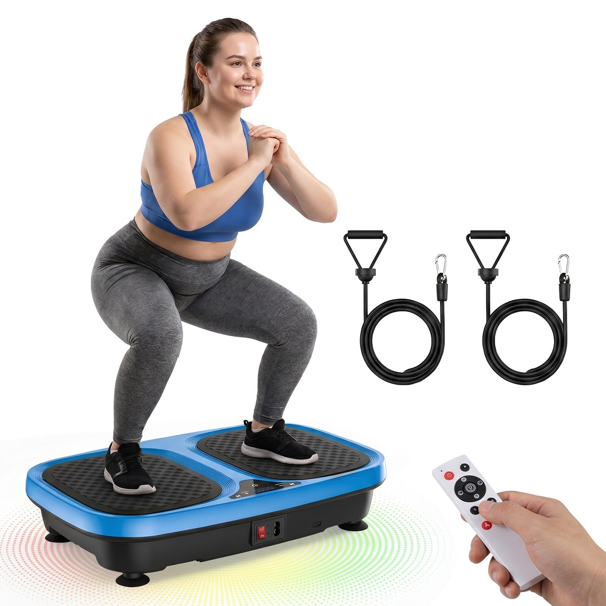 Vibration Plate Exercise Machine with Pull Ropes B329120