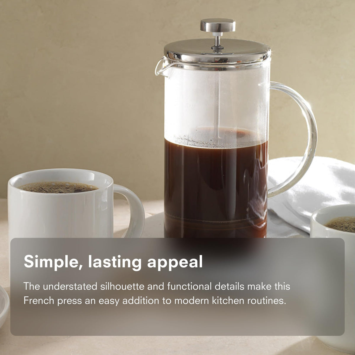 34 oz Borosilicate Glass French Press Coffee Maker G68215