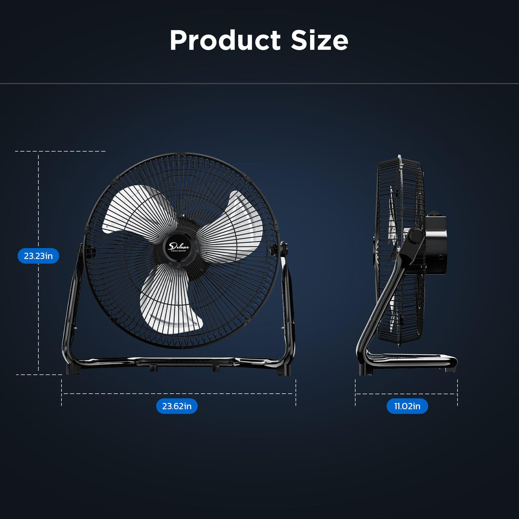 20" 3-Speed High Velocity Industrial Floor Fan, 2 Pack L14329