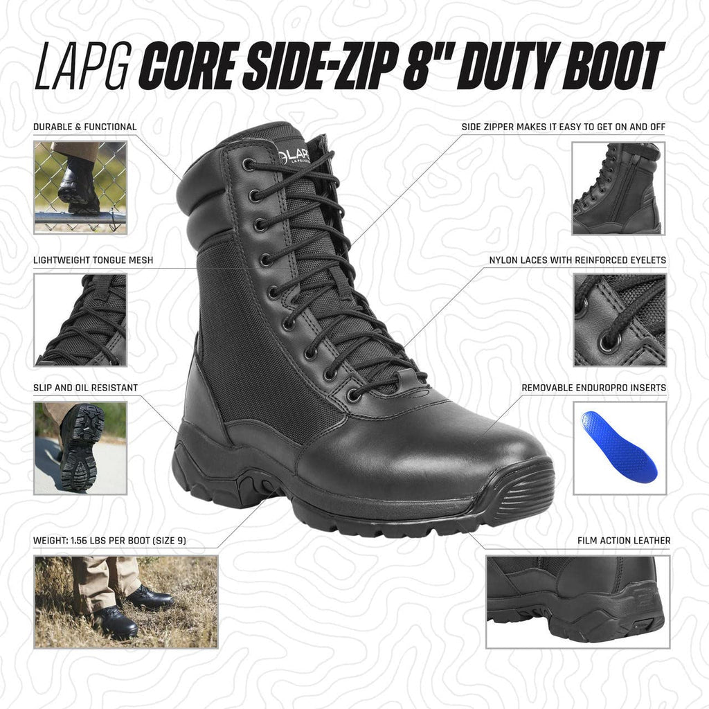 8" Side-Zip Tactical Work Boots Z1133
