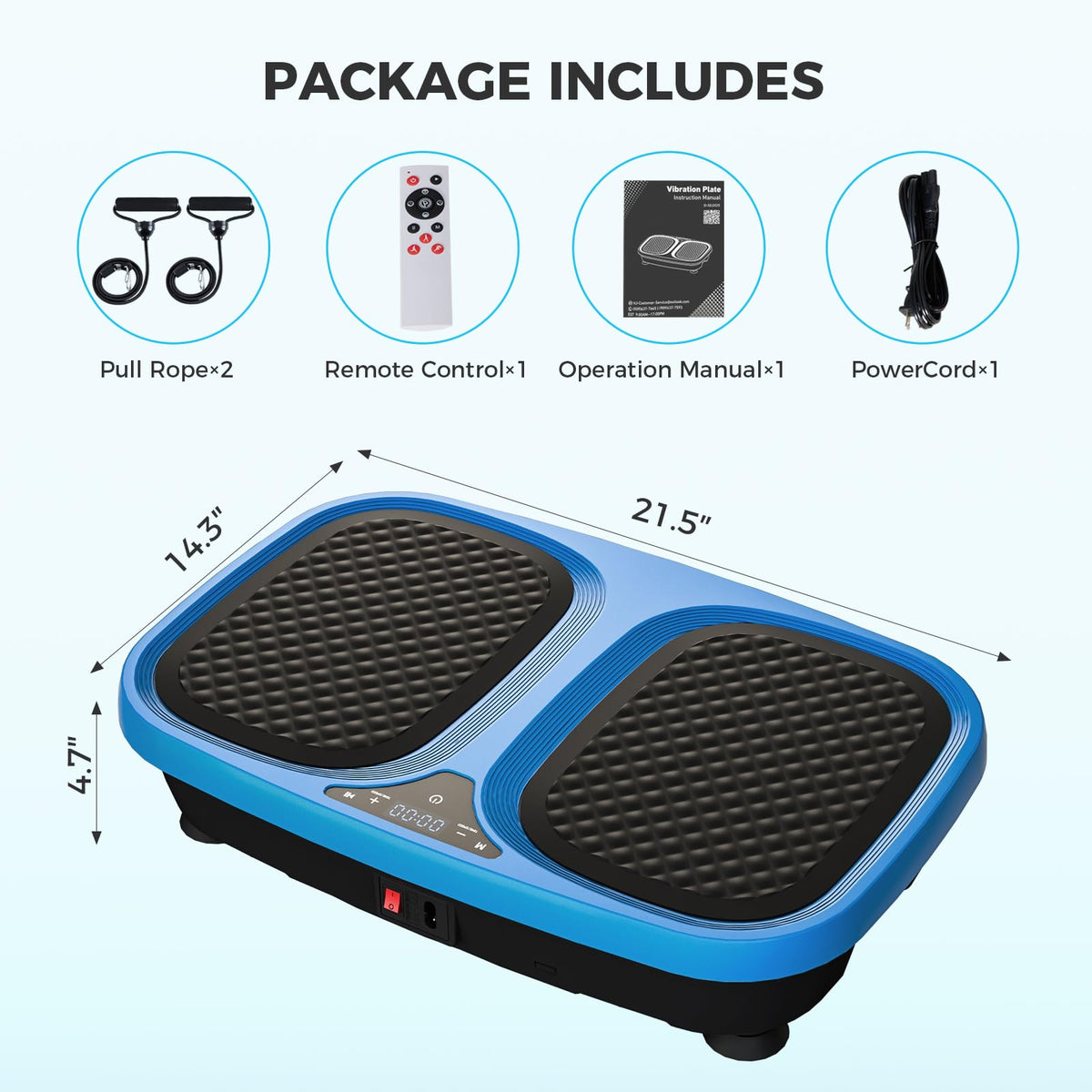 Vibration Plate Exercise Machine with Pull Ropes B329120