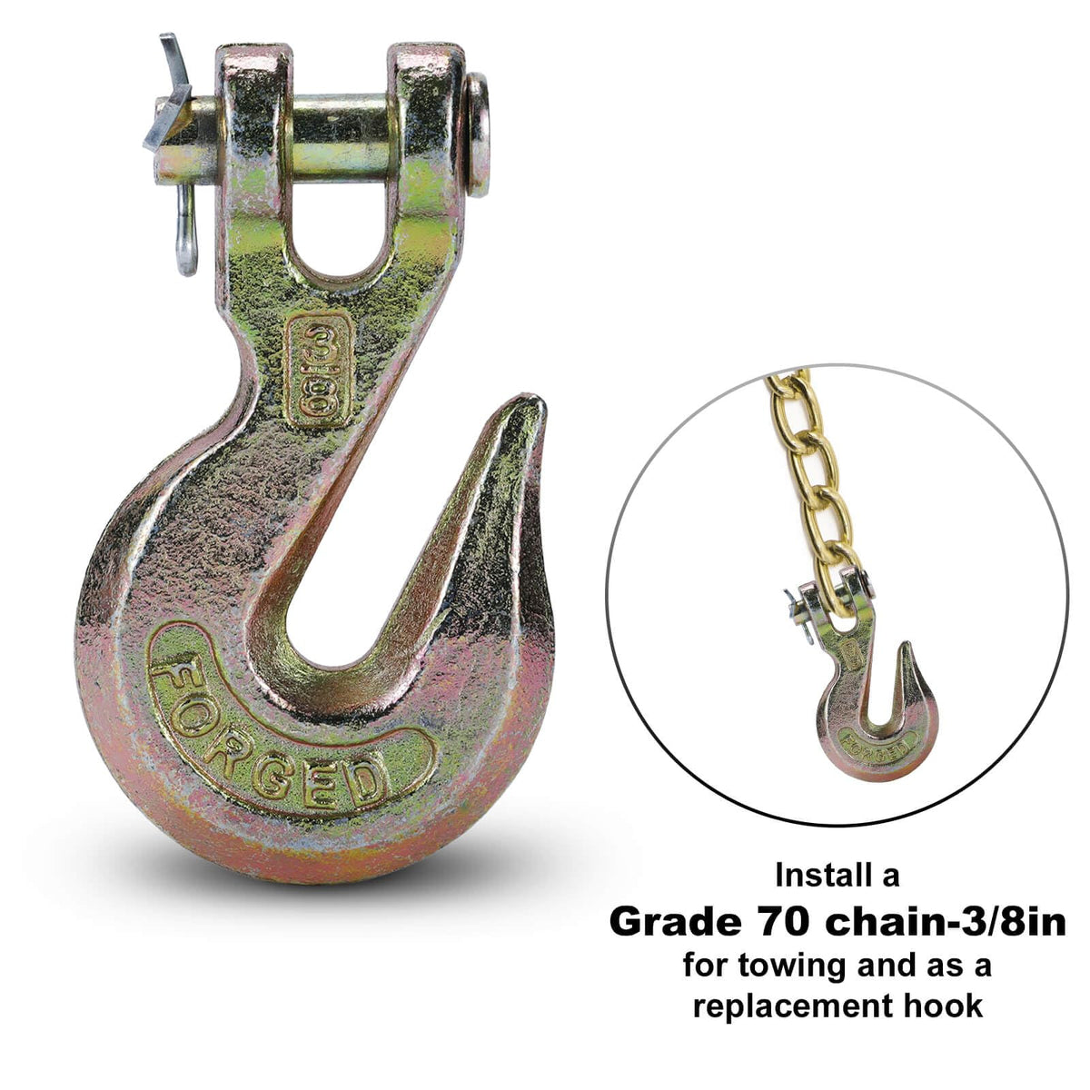 3/8 Heavy Duty Clevis Grab Hook 4 Pack R96715