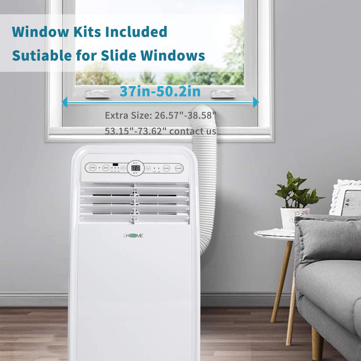 8000 BTU White Portable Air Conditioner Z6413