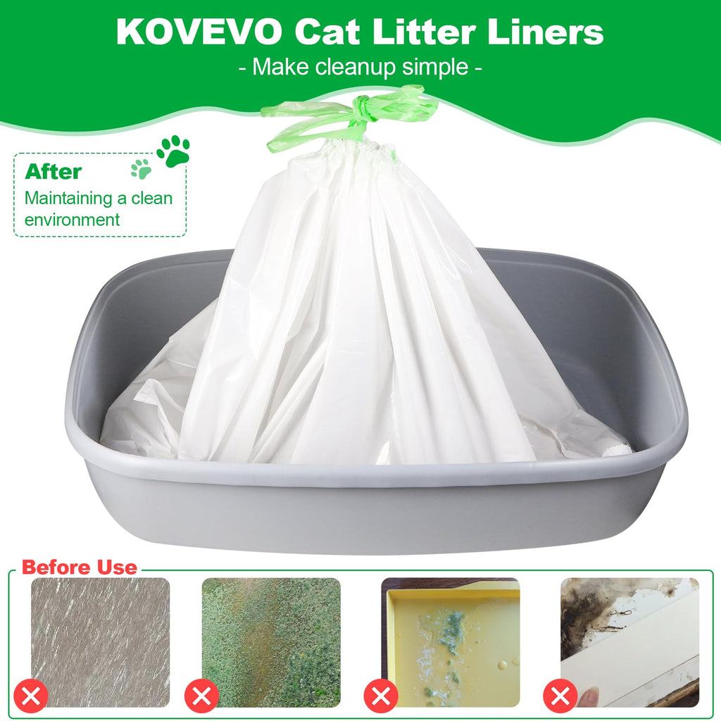 100 PCS Jumbo Cat Litter Box Liners 36"x19" M139