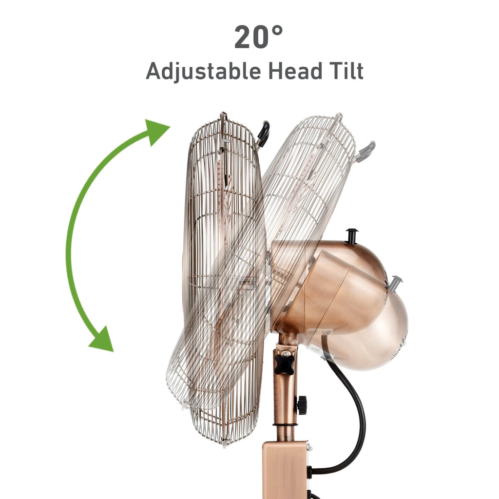 16" Copper Metal Stand Fan M88427