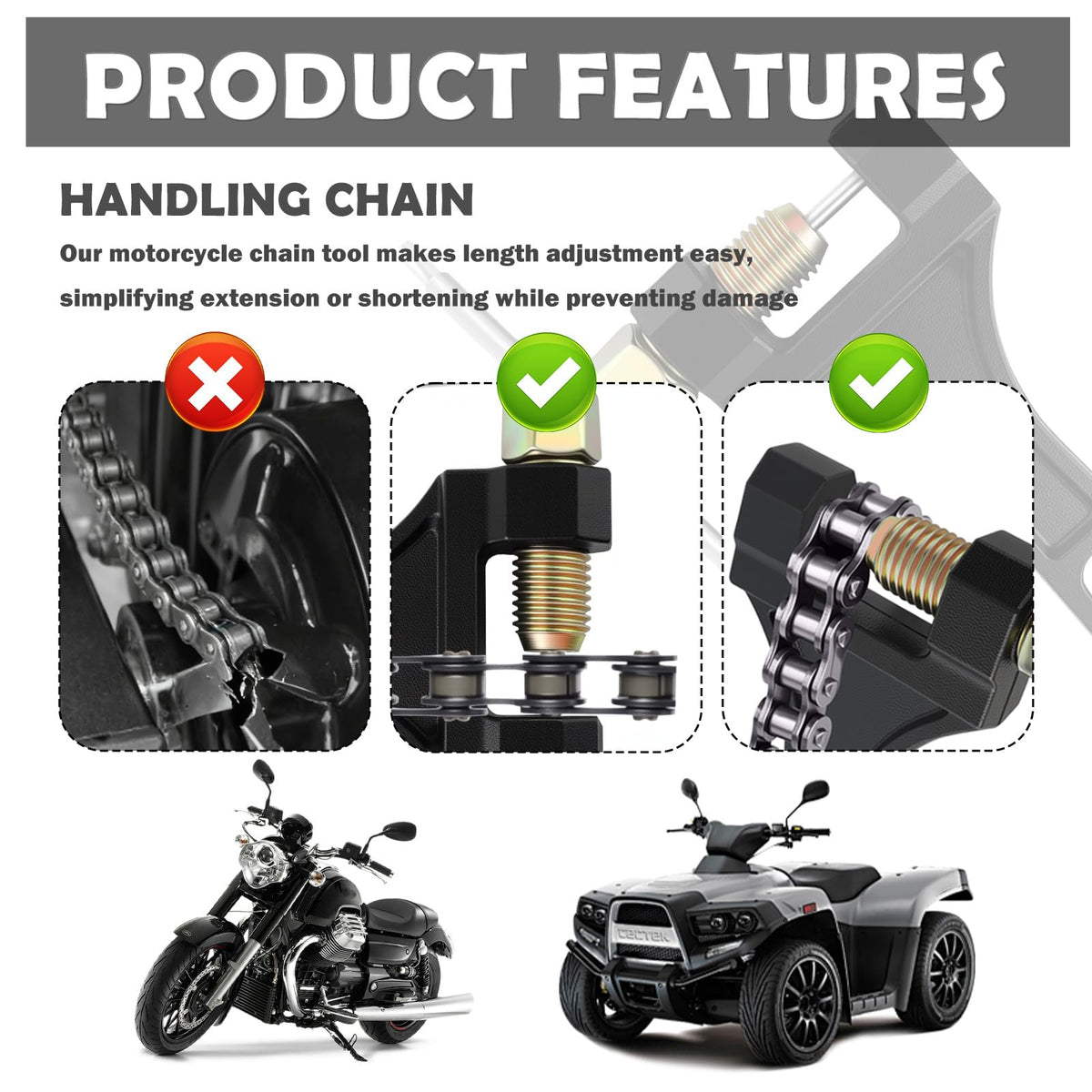 Motorcycle Chain Breaker Tool H232010