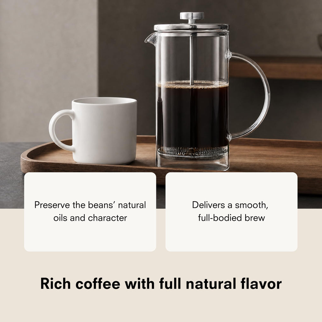 34 oz Borosilicate Glass French Press Coffee Maker G68215