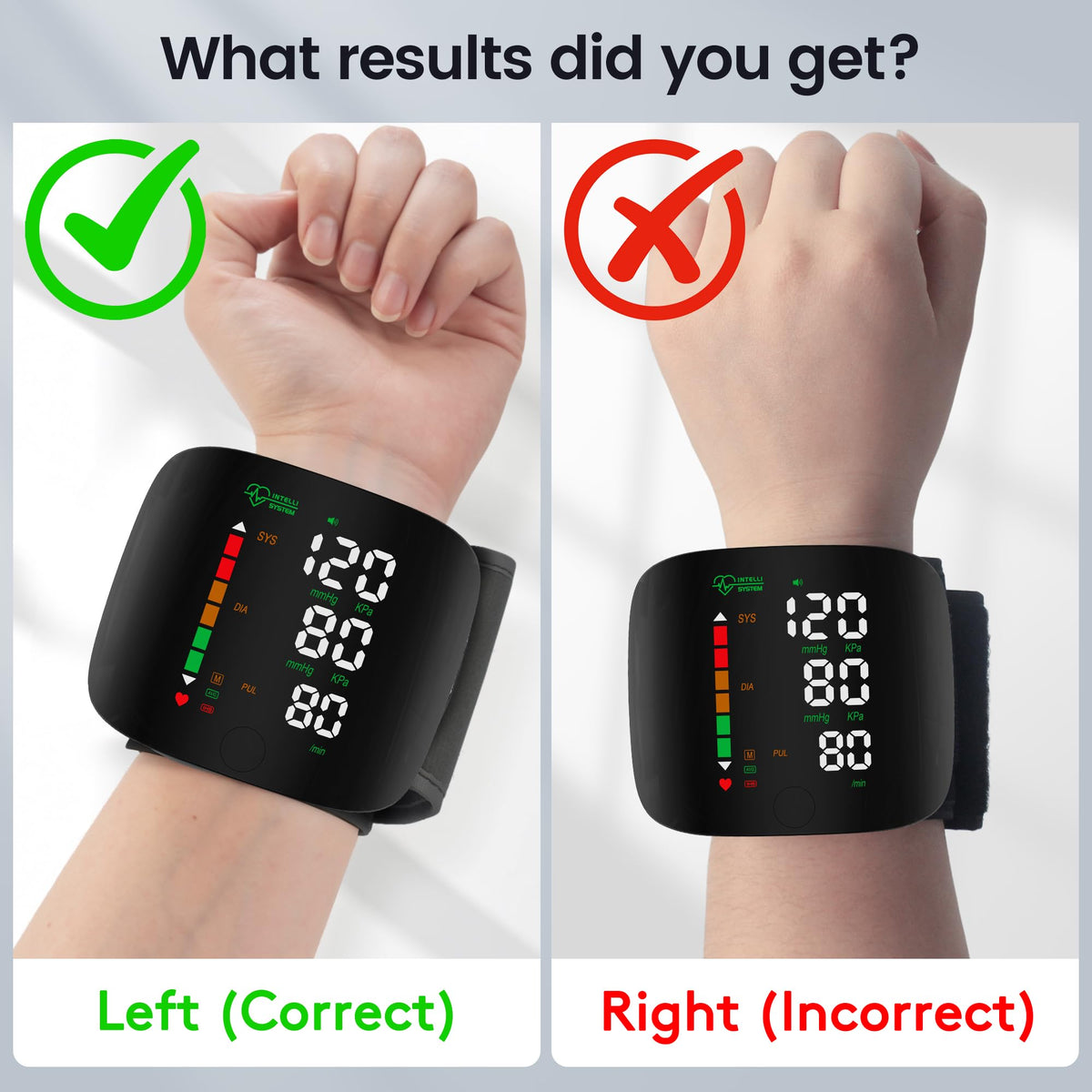 Wrist Blood Pressure Monitor Led Display Black Y55824