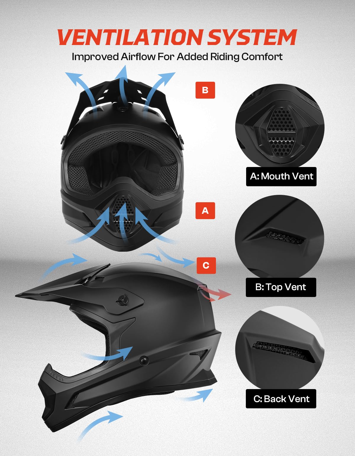 Kids DOT Approved Full Face Motocross Helmet H648582