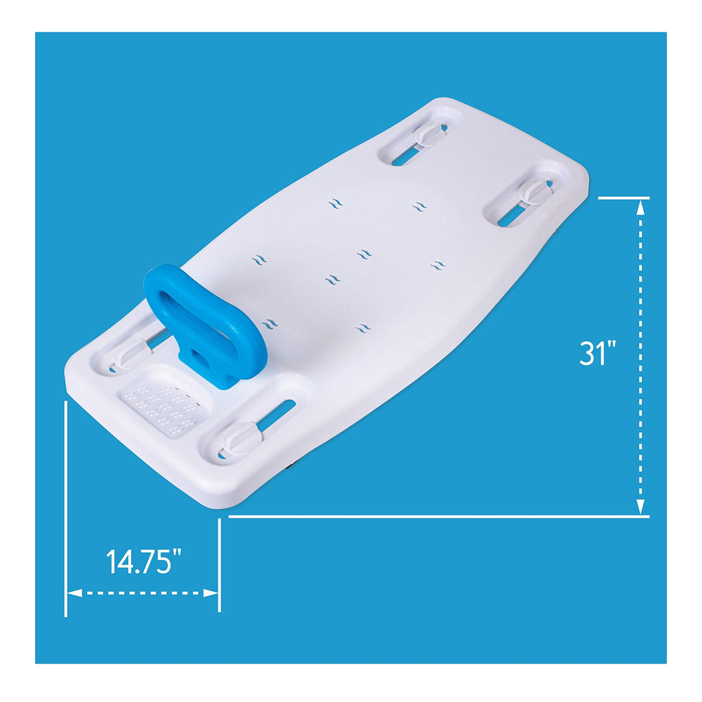 Portable Shower Bench with Adjustable Width and 300 Pound Weight Capacity D75749