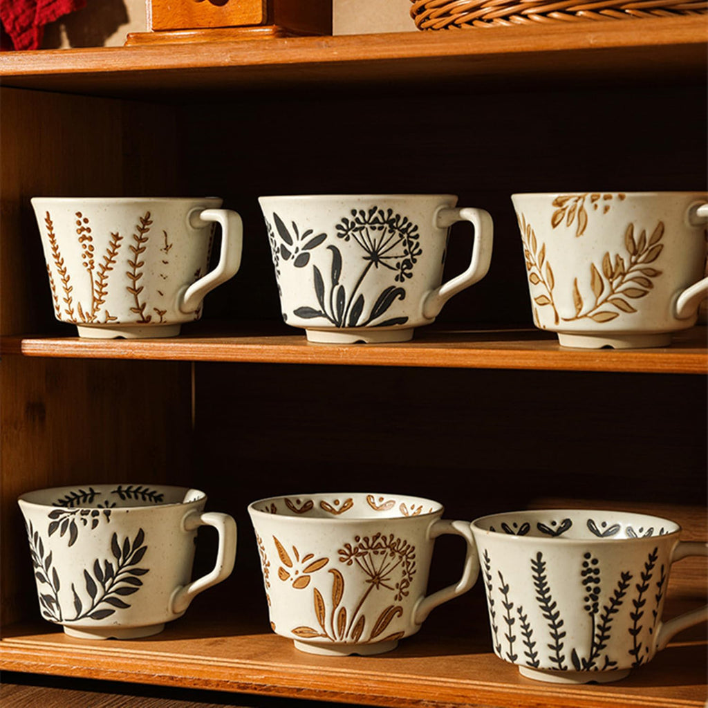 12 oz Ceramic Coffee Mug Set of 4 V53573